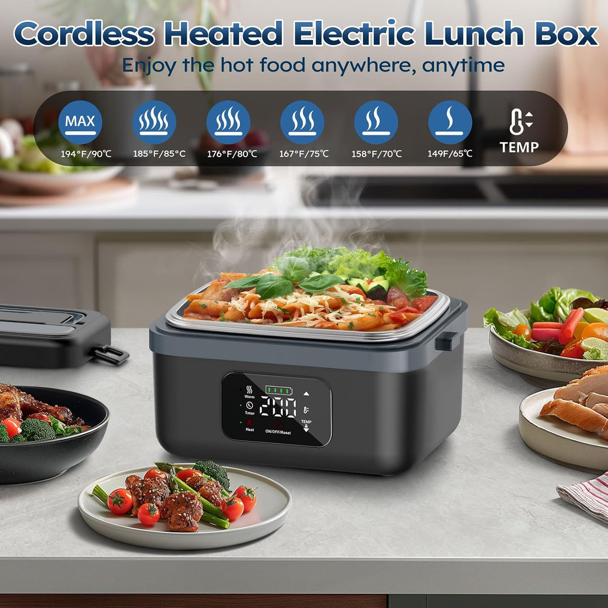 Rechargeable Cordless Electric Lunch Box for Adults