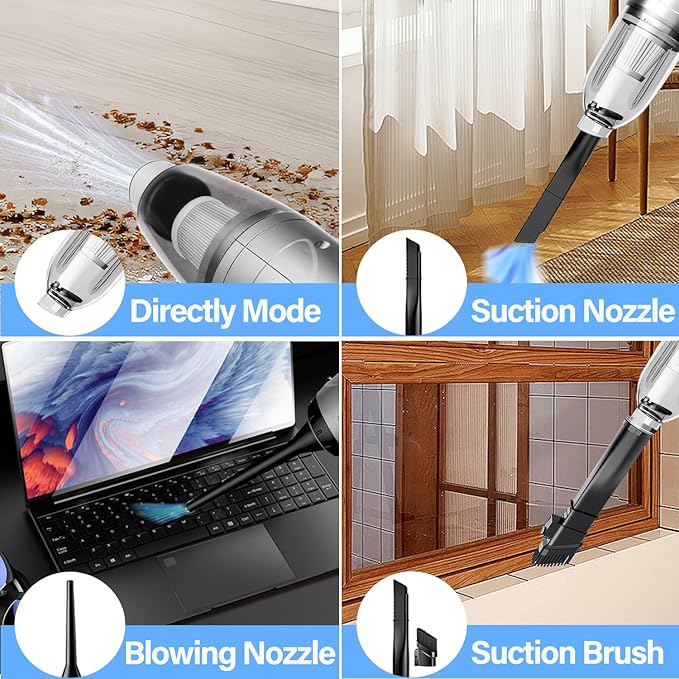Mini Cordless Vacuum Cleaner — 9000Pa Powerful Suction