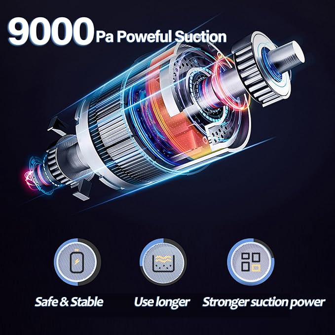 Mini Cordless Vacuum Cleaner — 9000Pa Powerful Suction